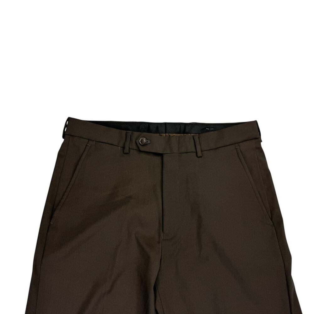 Nautica Mens 2-Piece Modern Fit Active Stretch Solid Suit Brown 36R 30W - Picture 9 of 14